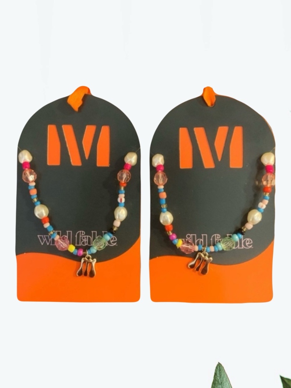 5/$40 Beaded Letter ‘M’ Initial Necklace